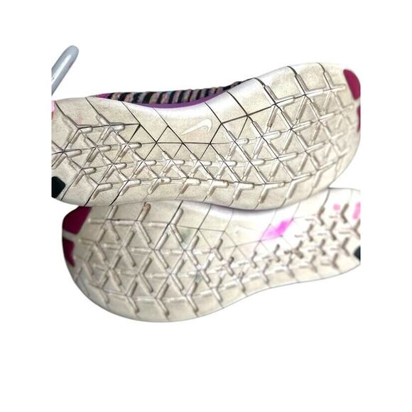 Nike Free RN Flyknit Women's Size 8 Running Shoes Hyper Purple Lace Up Athletic - Picture 8 of 11